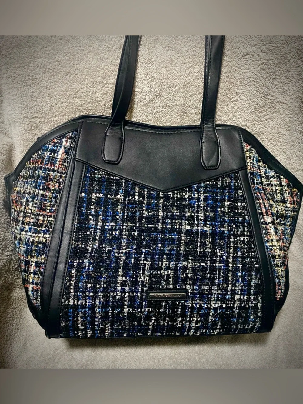 BCBGeneration Aubry top-zip Tweed Tote/Purse